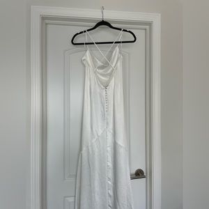 NWT new ELLIATT Aisle long satin dress white